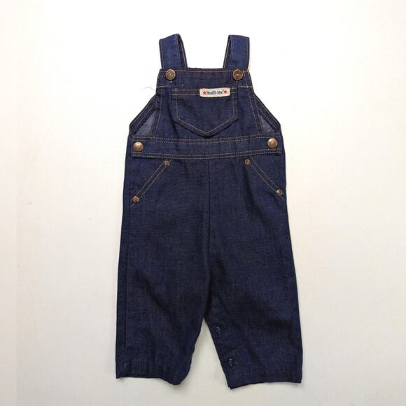 Vintage Healthtex Overalls Baby Size 3m Blue Denim - Picture 1 of 4